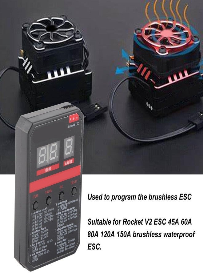ديلوي بطاقة برمجة Dilwe RC LED لوحدة التحكم الإلكترونية Rocket V2 ESC بقدرات 45 أمبير، 60 أمبير، 80 أمبير، 120 أمبير، و150 أمبير، بدون فرش. - Image 3